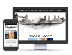 Paperless Wedding Website London City Skyline Template