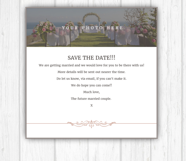 Email Save the Date Summer floral